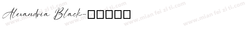 Alexandria Black字体转换